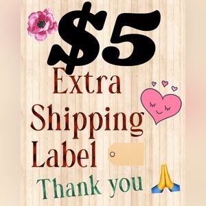 Extra Shipping Label Service - $5
